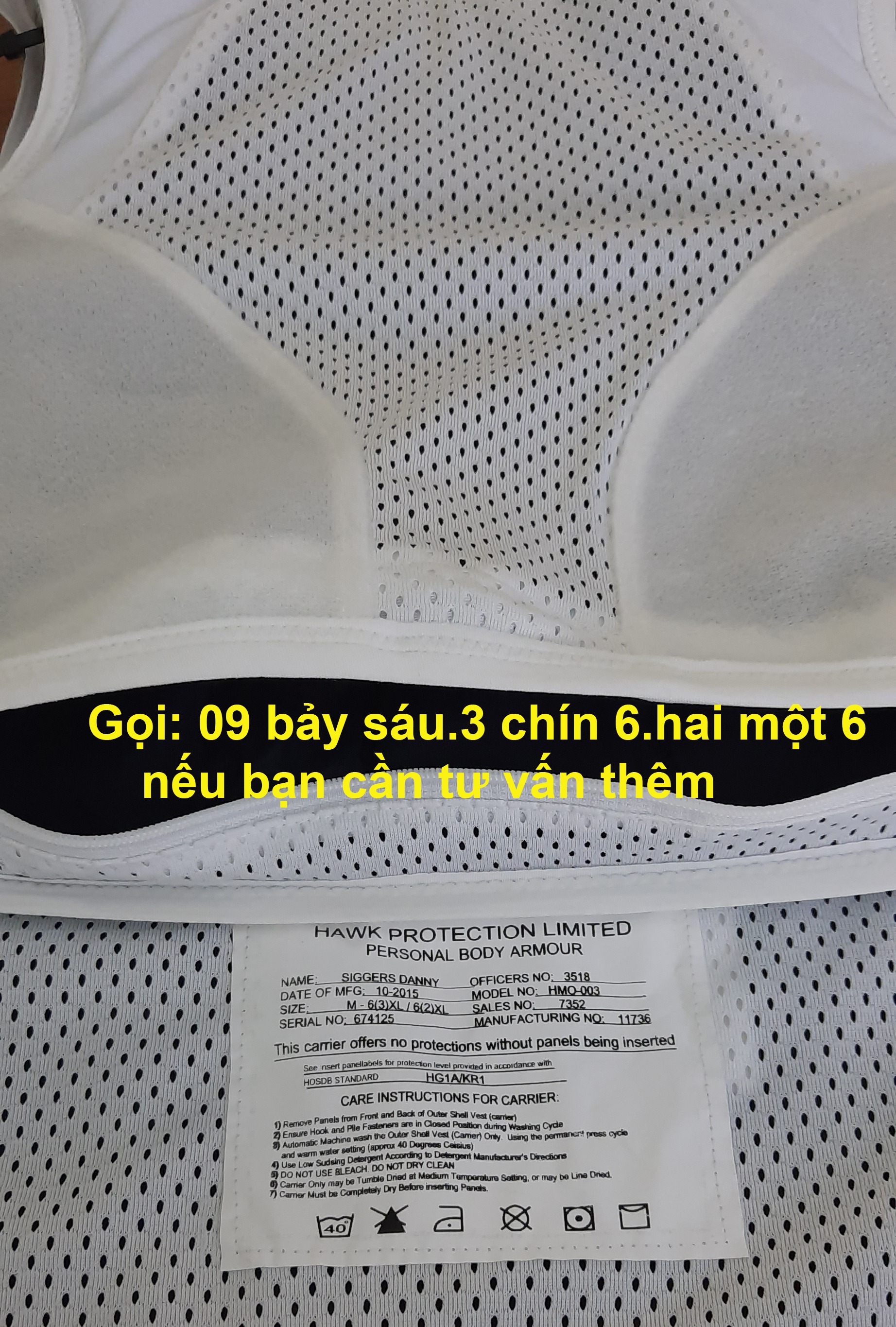 Áo giáp nhập khẩu châu Âu (Tiêu chuẩn HG1A-KR1 United Kingdom)