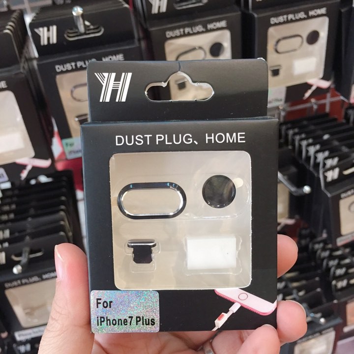 COMBO Viền Kim Loại Bảo Vệ Camera IPhone 7PL/8PL (Viền Camera, Dust Plug, Phím Home)