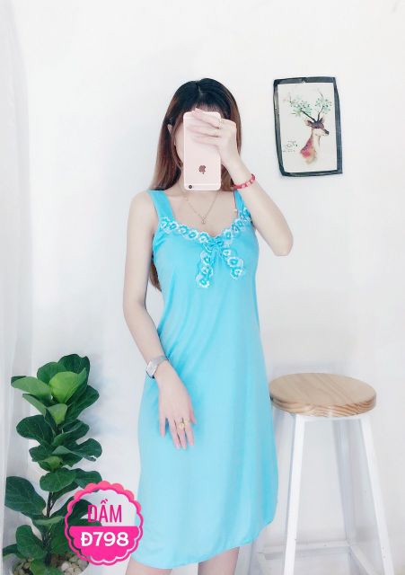 [HCM]Đầm thun lạnh nữ - Đầm ngủ nữ thun mặc nhà - M21