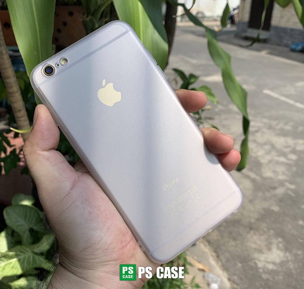 Ốp lưng viền dẻo trong sần nhám iPhone 6 Plus - iPhone 6s Plus- PS CASE phân phối