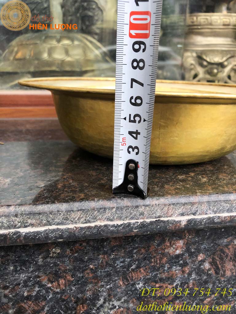 Chậu Đồng - Thau Đồng Trơn Đường Kính 27cm