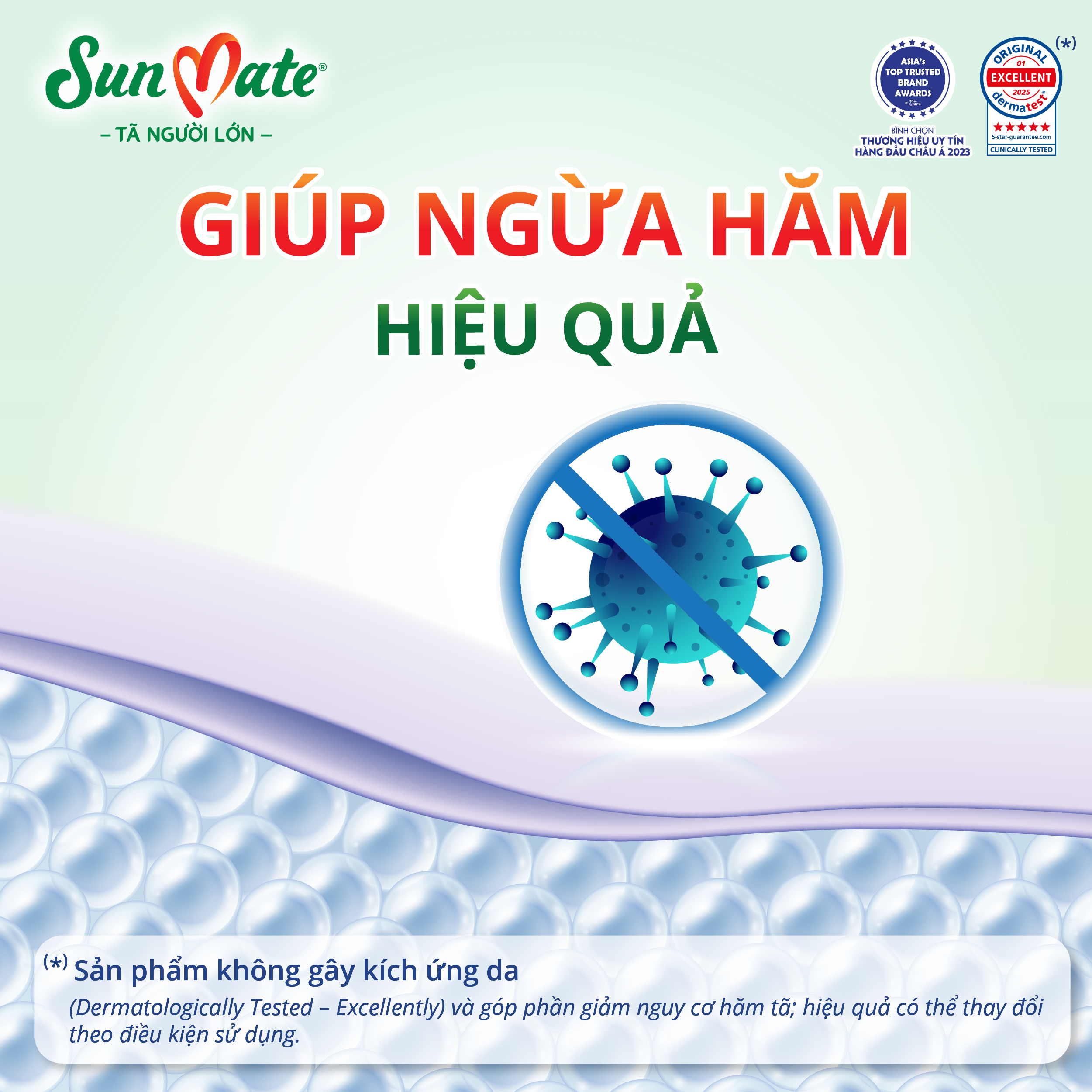 Combo 2 tã dán người lớn Sunmate mới M18/L18/XL18 +2 miếng