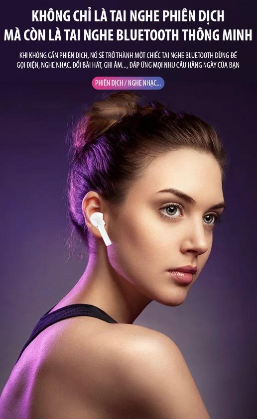 Smart Store - Tai Nghe Bluetooth Phiên Dịch (Trắng)