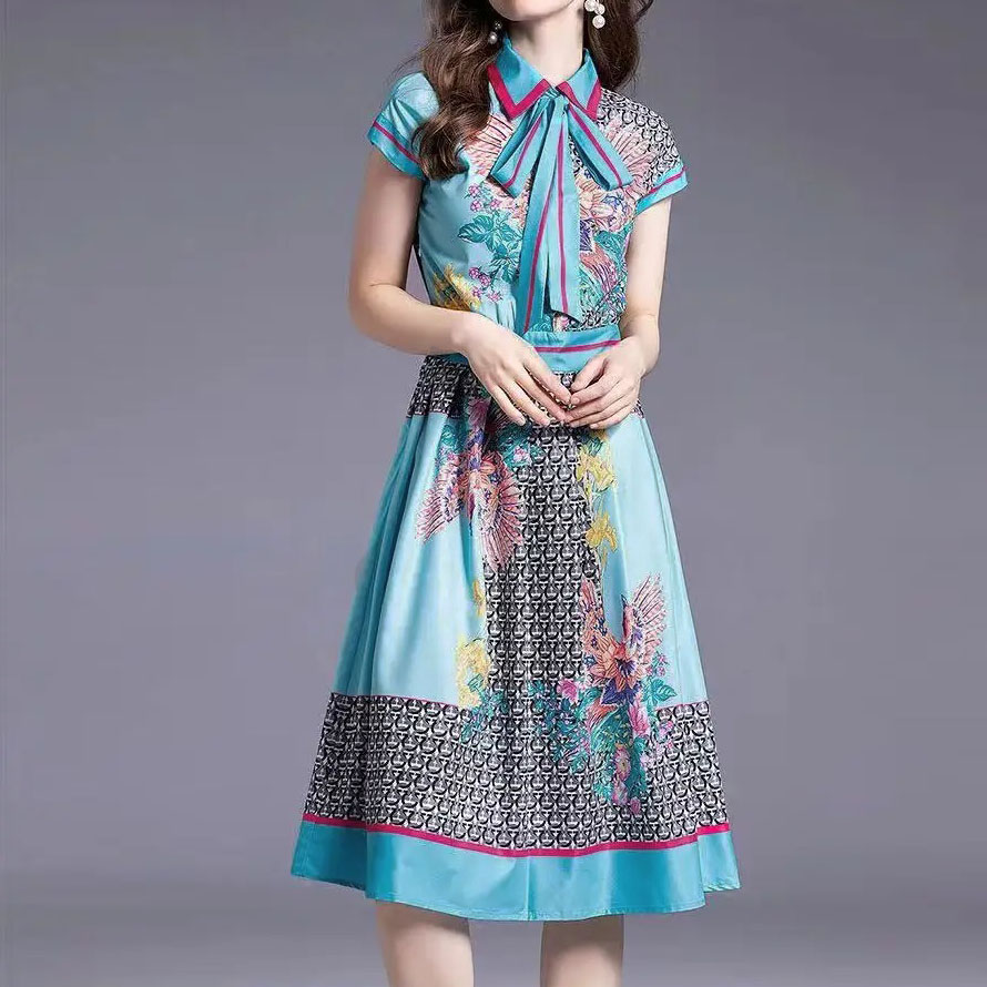 Đầm sơmi t3d vintage short sleeve