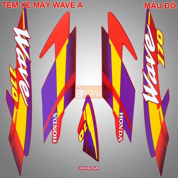 [HCM]Tem xe máy Wave a 110 LOẠI TỐT TEM XỊN - màu ĐỎ CỜ ĐỎ ĐÔ