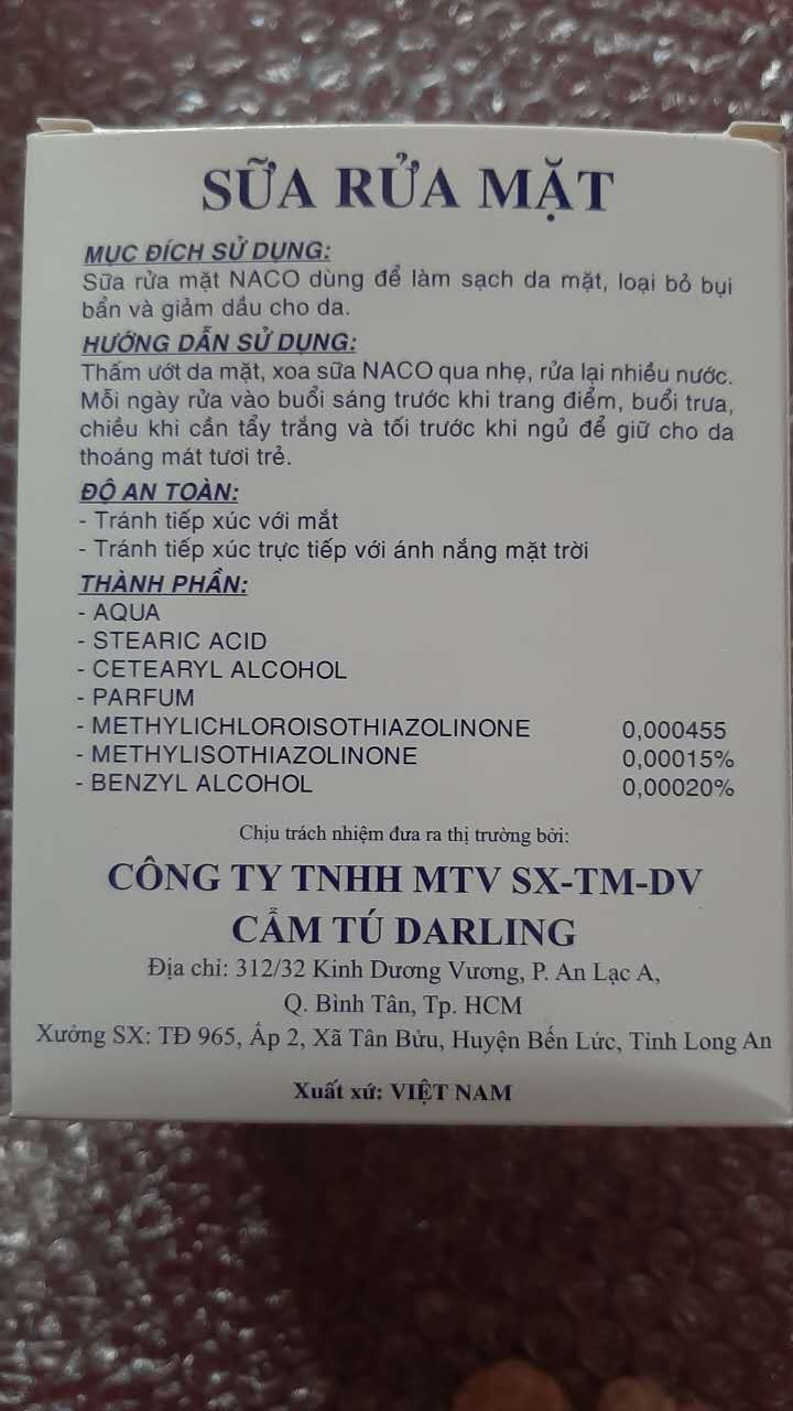 Sữa Rửa Mặt NACO 180ml