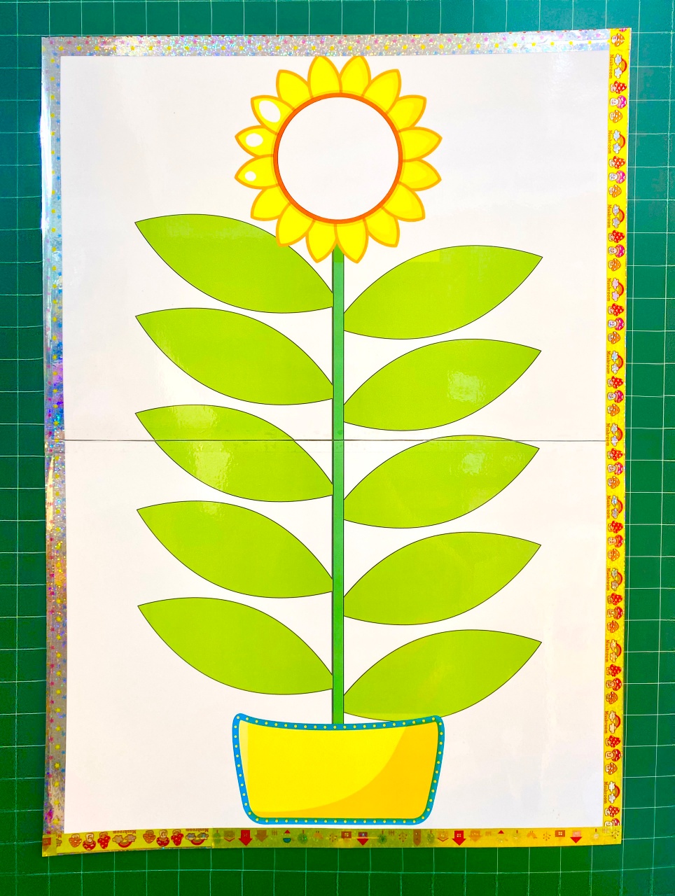 CHẬU HOA 10 LÁ size A2 (Đồ Dùng Dạy Học MIKI)