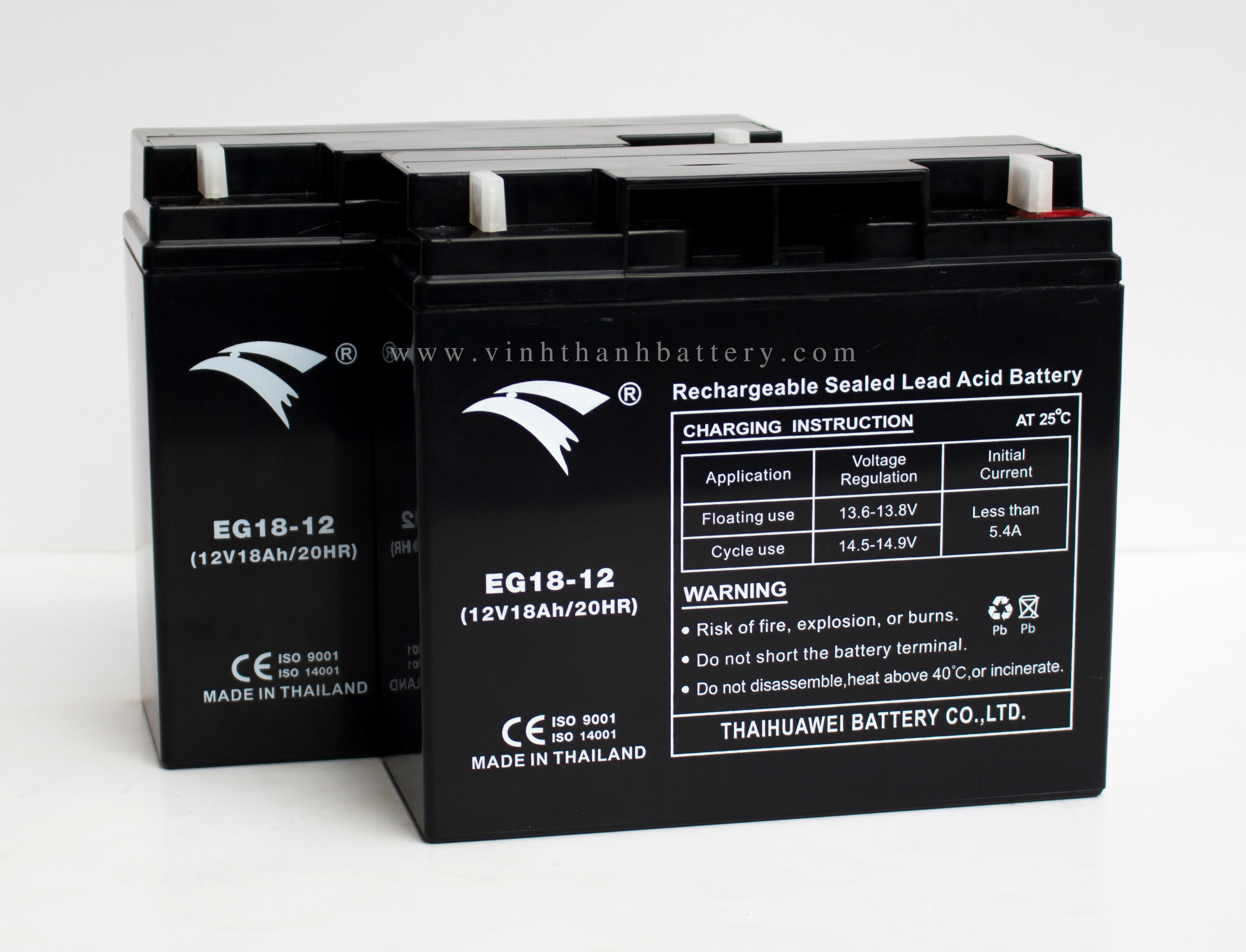 HCMBình ắc quy UPS xe đạp điện EAGLE 12V - 18Ah EG18-12