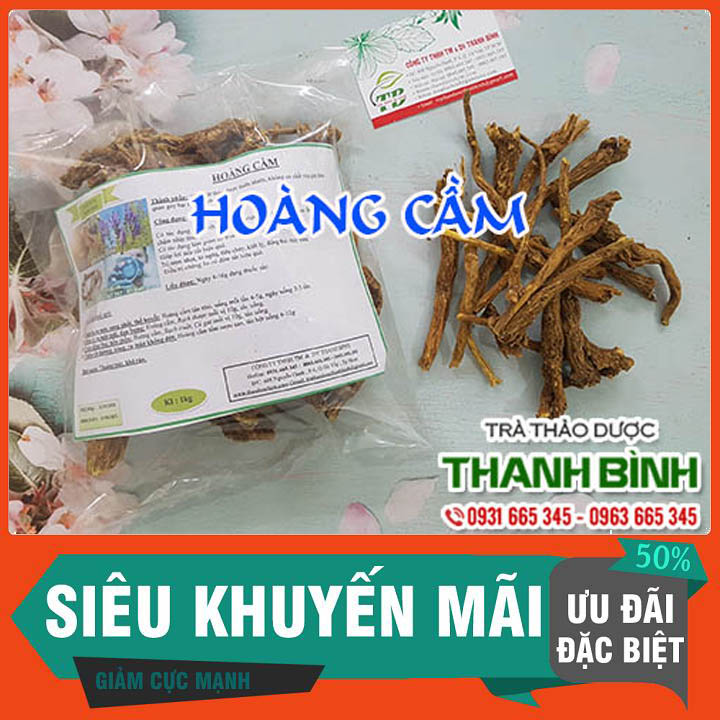 Cây hoàng cầm khô 500g - đông y thanh bình