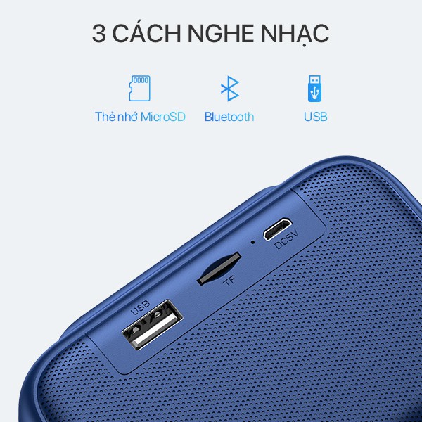 Loa Bluetooth Mini ROBOT RB100/RB110/VIVAN VS1 - Công Suất 5W - Bluetooth 5.0 - 3 Hình Thức Kết Nối - Nghe Nhạc Đến 8H