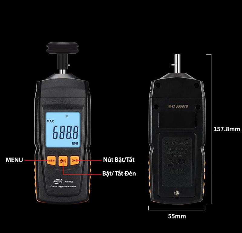 Máy Đo Tốc Độ Vòng Quay Tiếp Xúc GM8906