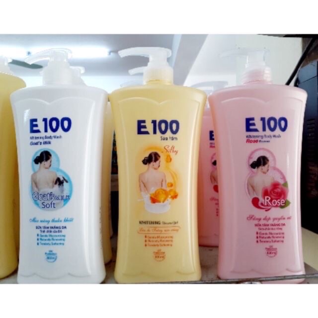 SỮA TẮM E100 SILKY - LÀN DA TRẮNG MỊN MÀNG