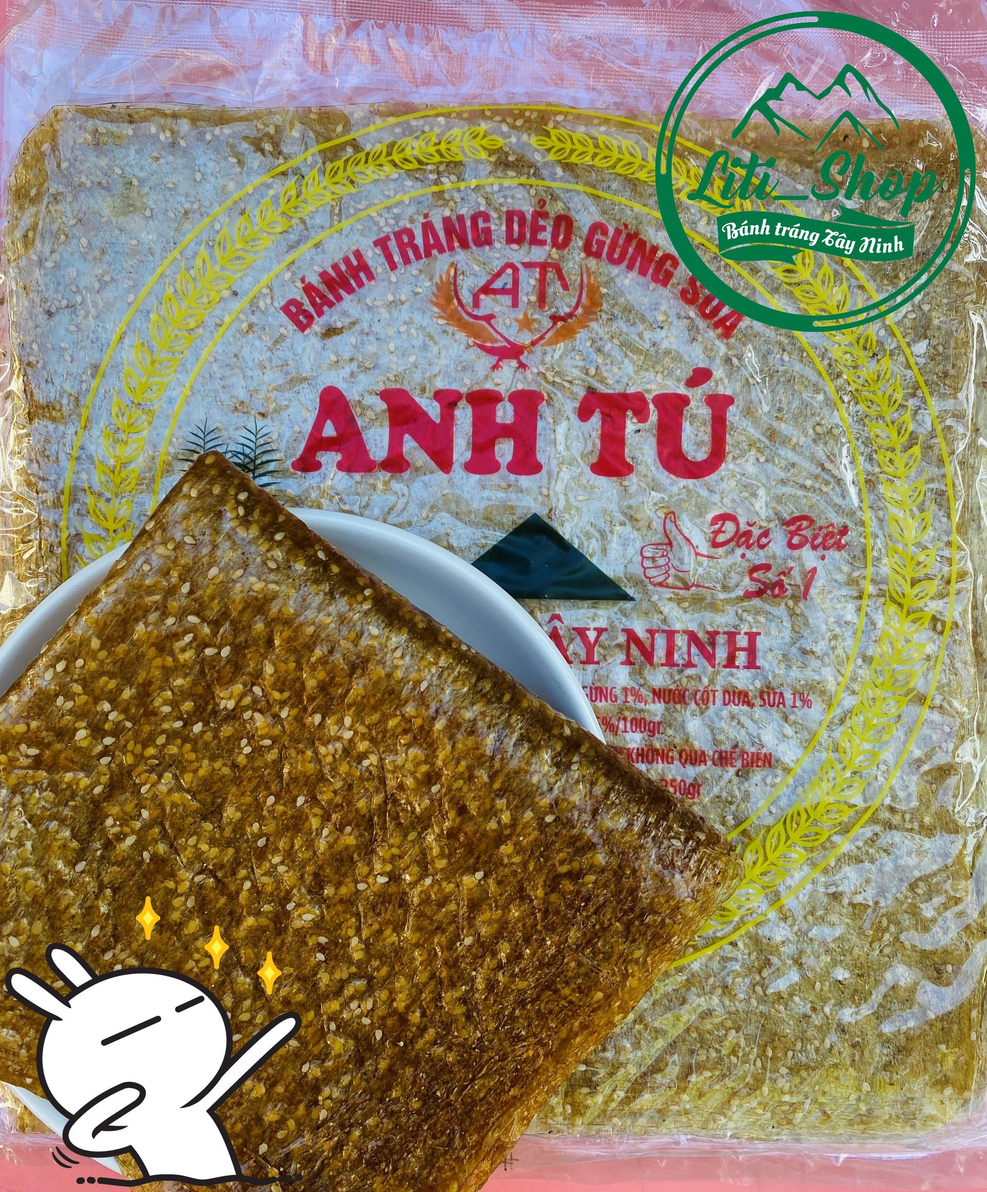 Bánh tráng dẻo mè gừng anh tú 350gr