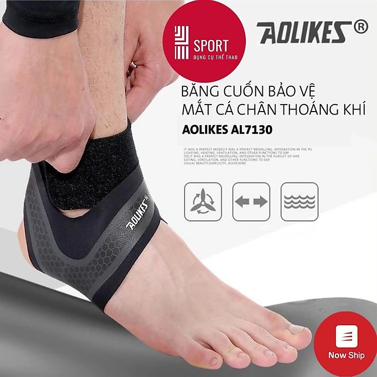 Đai băng quấn cổ chân đã bóng aolikes al7130 7130 giúp bảo vệ mắt cá chân, cổ chân khi chơi thể thao đá banh tập gym