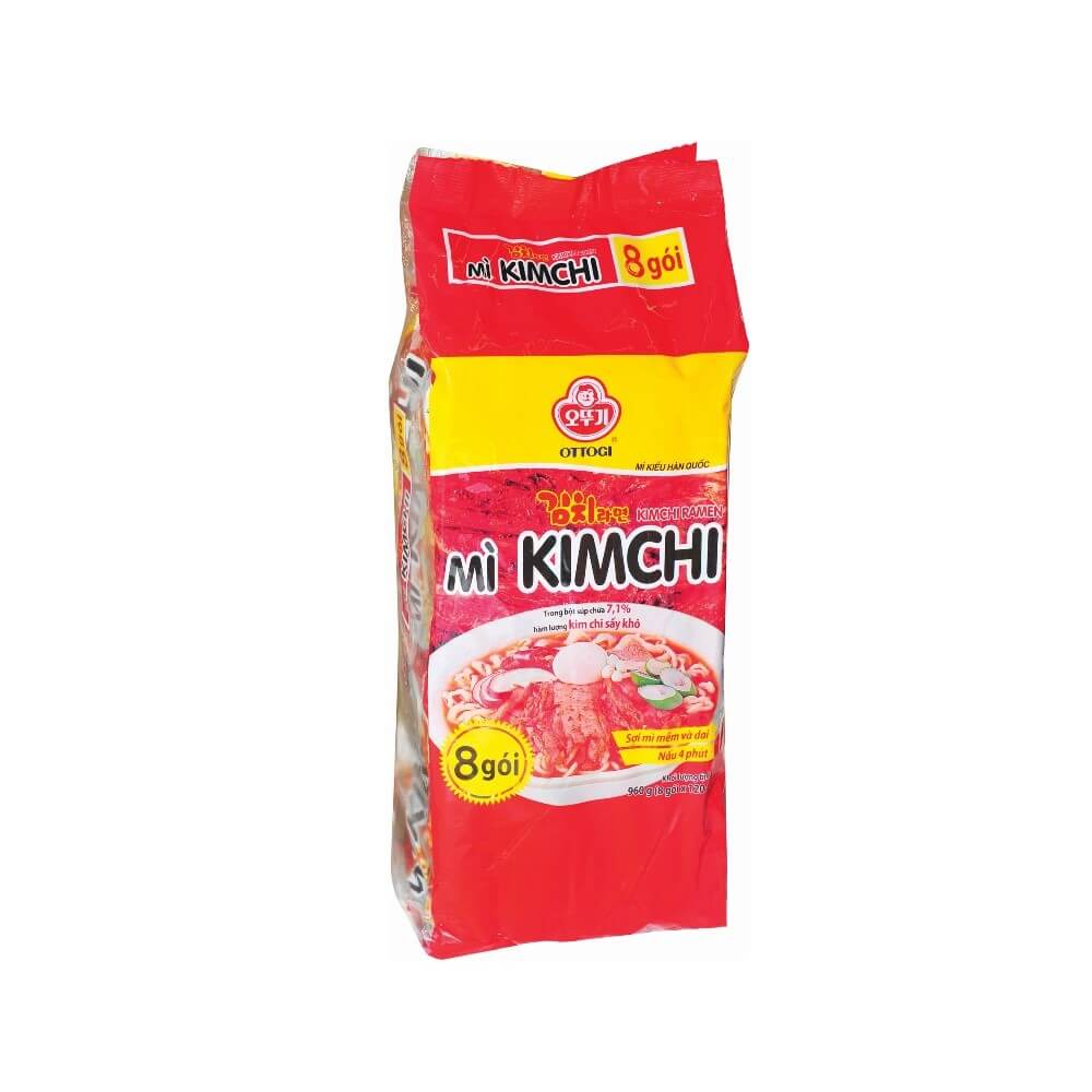 Lot of 8 Packs of Ottogi Kimchi Noodles 120g