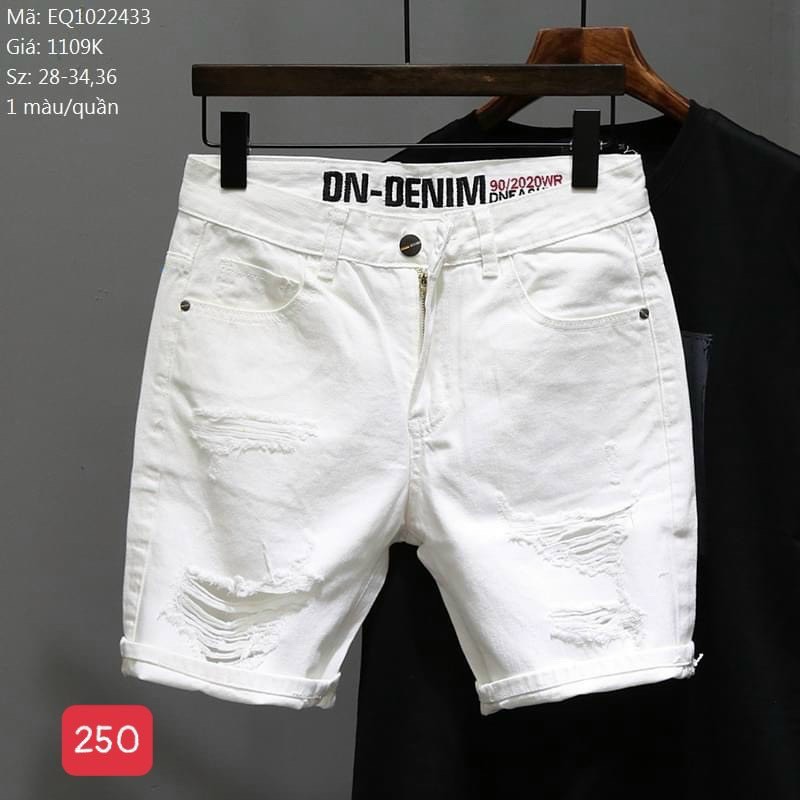 [HCM]Quần short jean nam chất denim - quần ngố jean nam co giãn rách nhẹ - quần ngố jean nam chuẩn phong cách trẻ trung năng động  Lulyfashion ls250