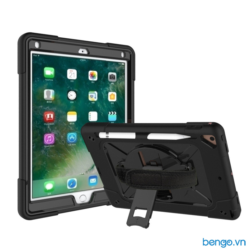 Ốp lưng ipad 10.9" 2022 /9.7" 2018/2017/10.2" chống sốc dựng máy có dây đeo
