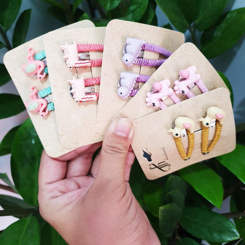 KẸP MÁI QUẤN VẢI HÌNH THÚ - SET 02 KẸP