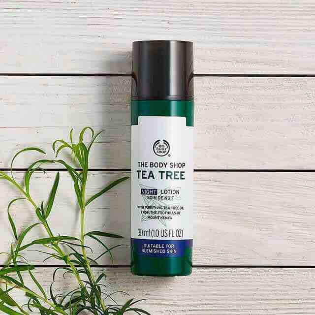 Sữa Dưỡng Da Đêm Cho Da Dầu Mụn The Body Shop Tea Tree Night Lotion 30ml