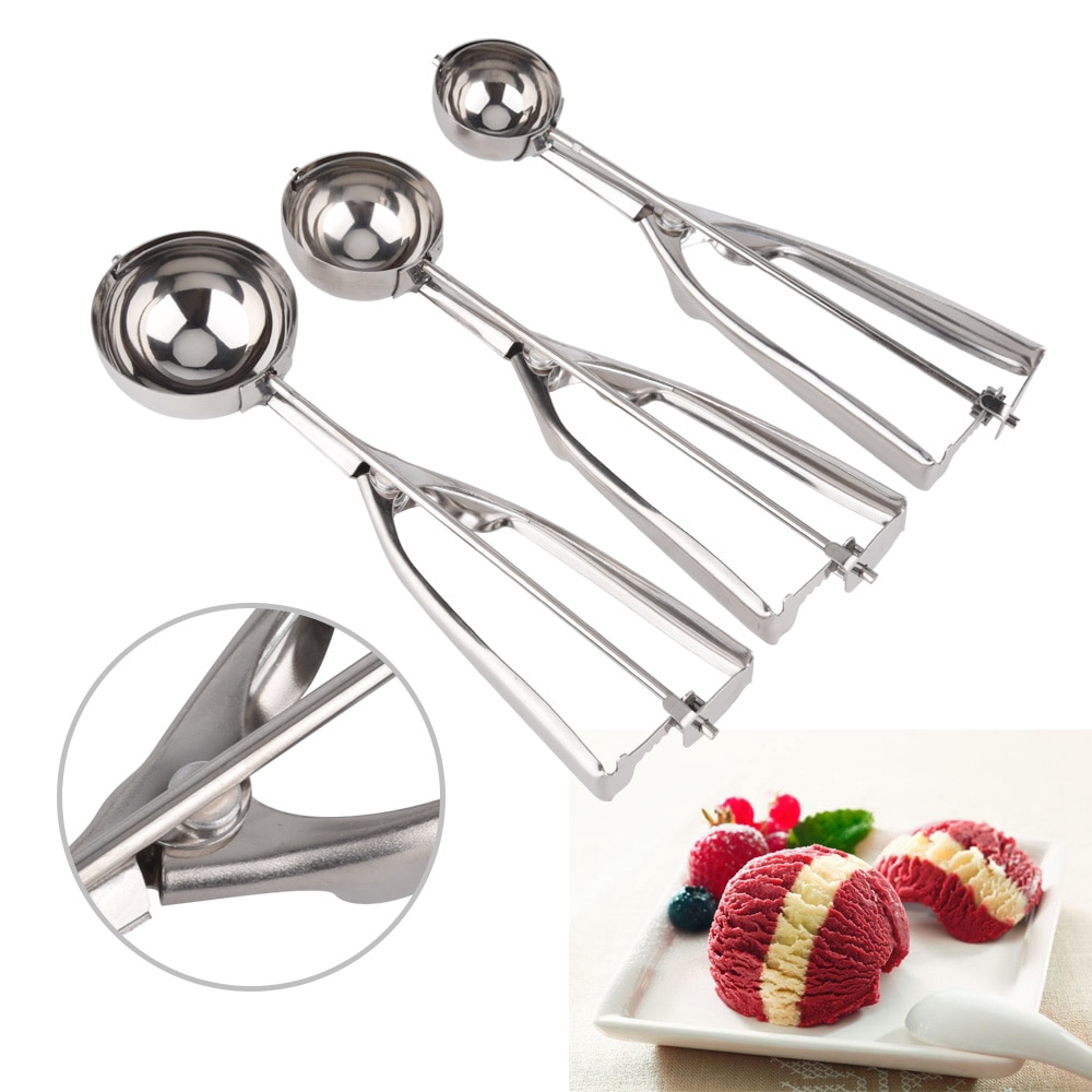 Dụng cụ múc kem Inox đa năng size lớn dài 23Cm, bộ đồ đa năng lấy kem siêu tiện lợi