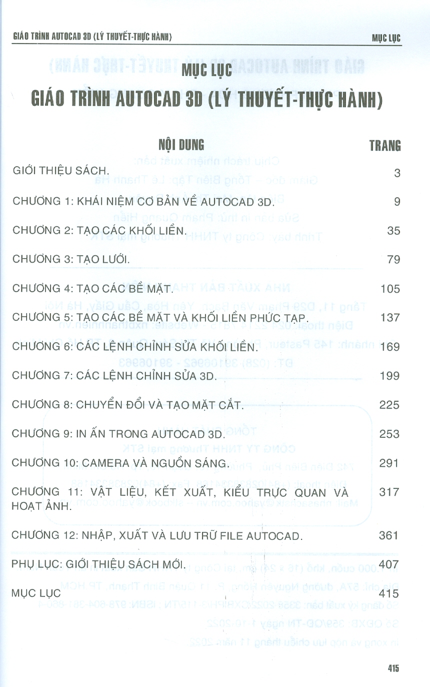 Giáo Trình Auto CAD 3D - Lý Thuyết - Thực Hành