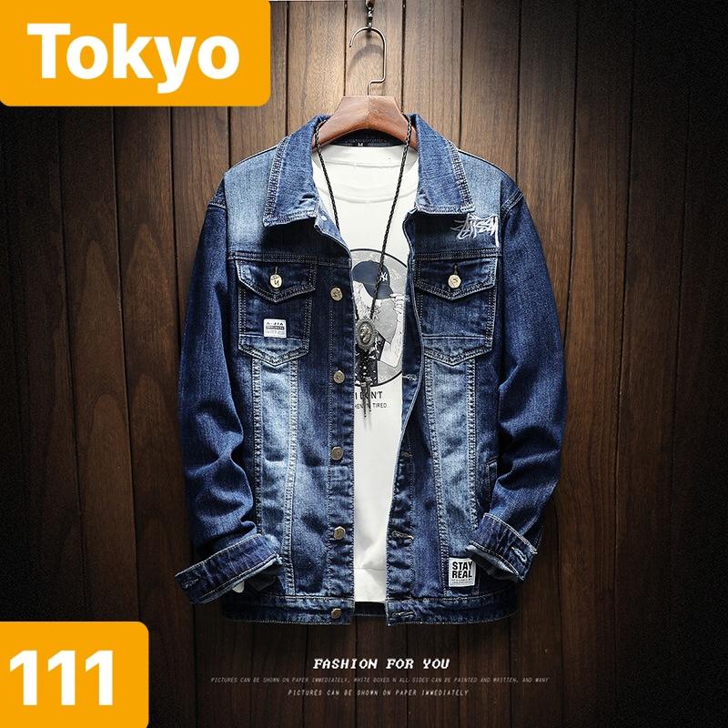 ÁO KHOÁC JEAN NAM CHẤT BÒ XANH SOÁI KA SÀNH ĐIỆU ULZZANG CAO CẤP TK-111 - TOKYO FASHION