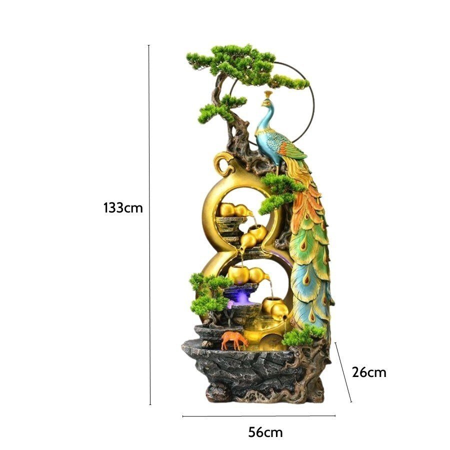 Tiểu cảnh thác nước khổng tước TC09-170CM