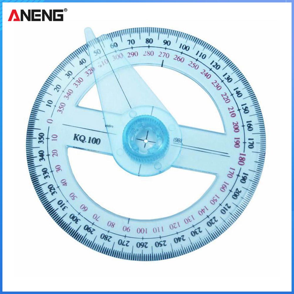 All Circular 10cm 360 Degree Pointer Protractor Ruler Angle Finder Random