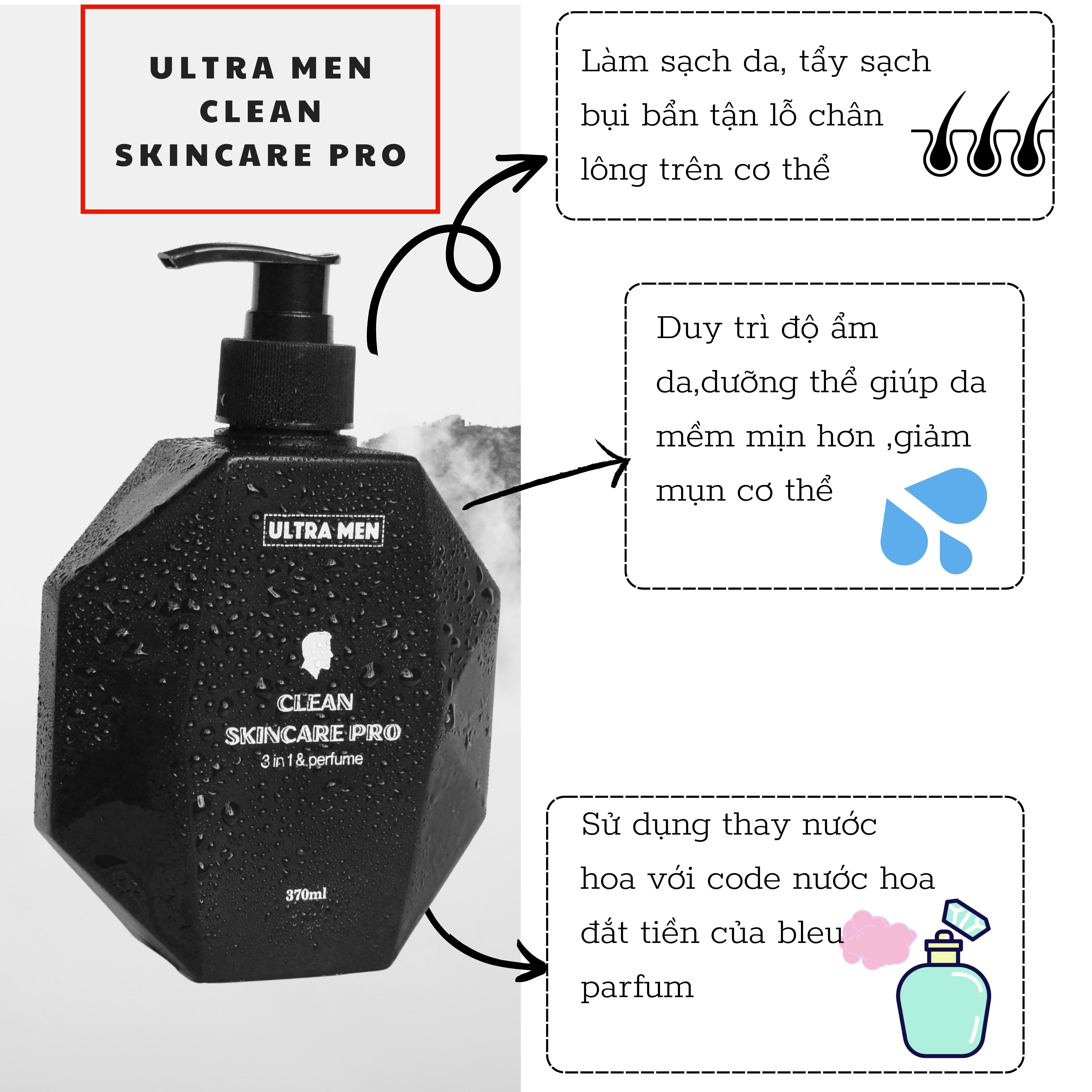 Sữa tắm nam Ultra men cao cấp giúp da trắng sáng 370ml