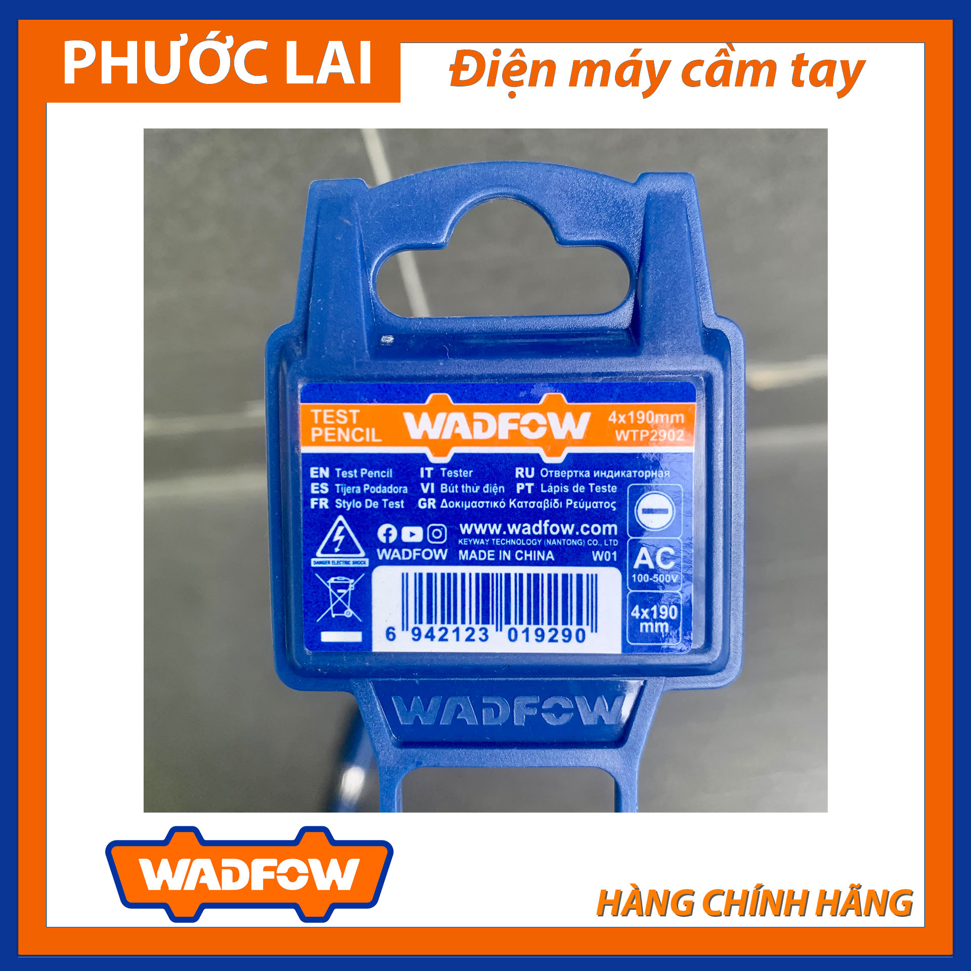 Bút thử điện 4x190mm (Chính Hãng) WADFOW WTP2902 (Phước Lai PLC)