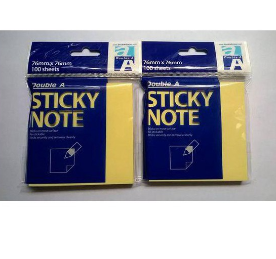 Hộp 12 xấp DoubleA 3x3 (76x76mm) - Giấy note Combo 12 tệp