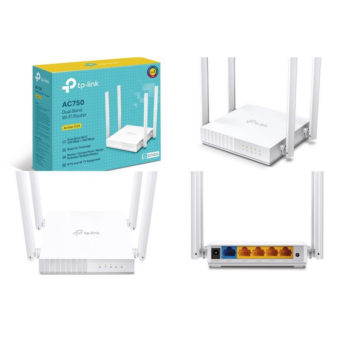Phát wifi tp-link archer c24 ac750 4 anten