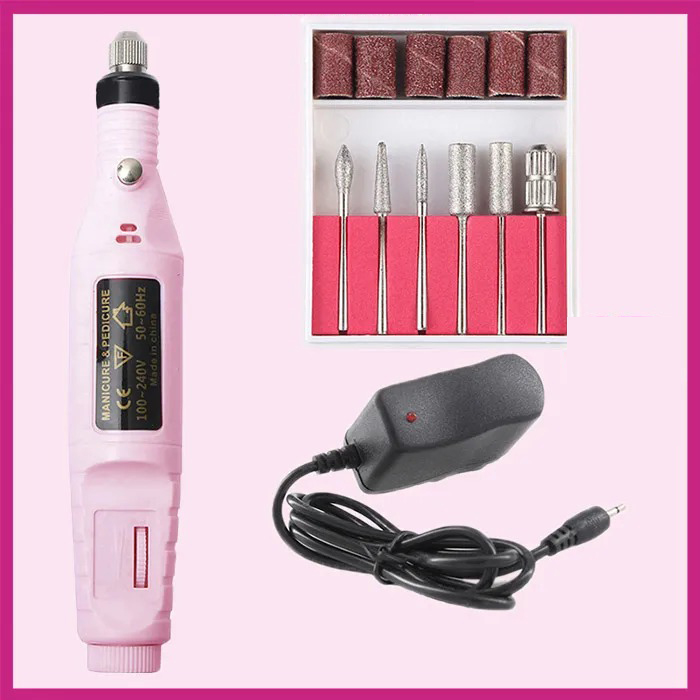 [FREESHIP🎁]Máy mài móng mini - máy dũa móng tặng kèm bộ 6 đầu mài