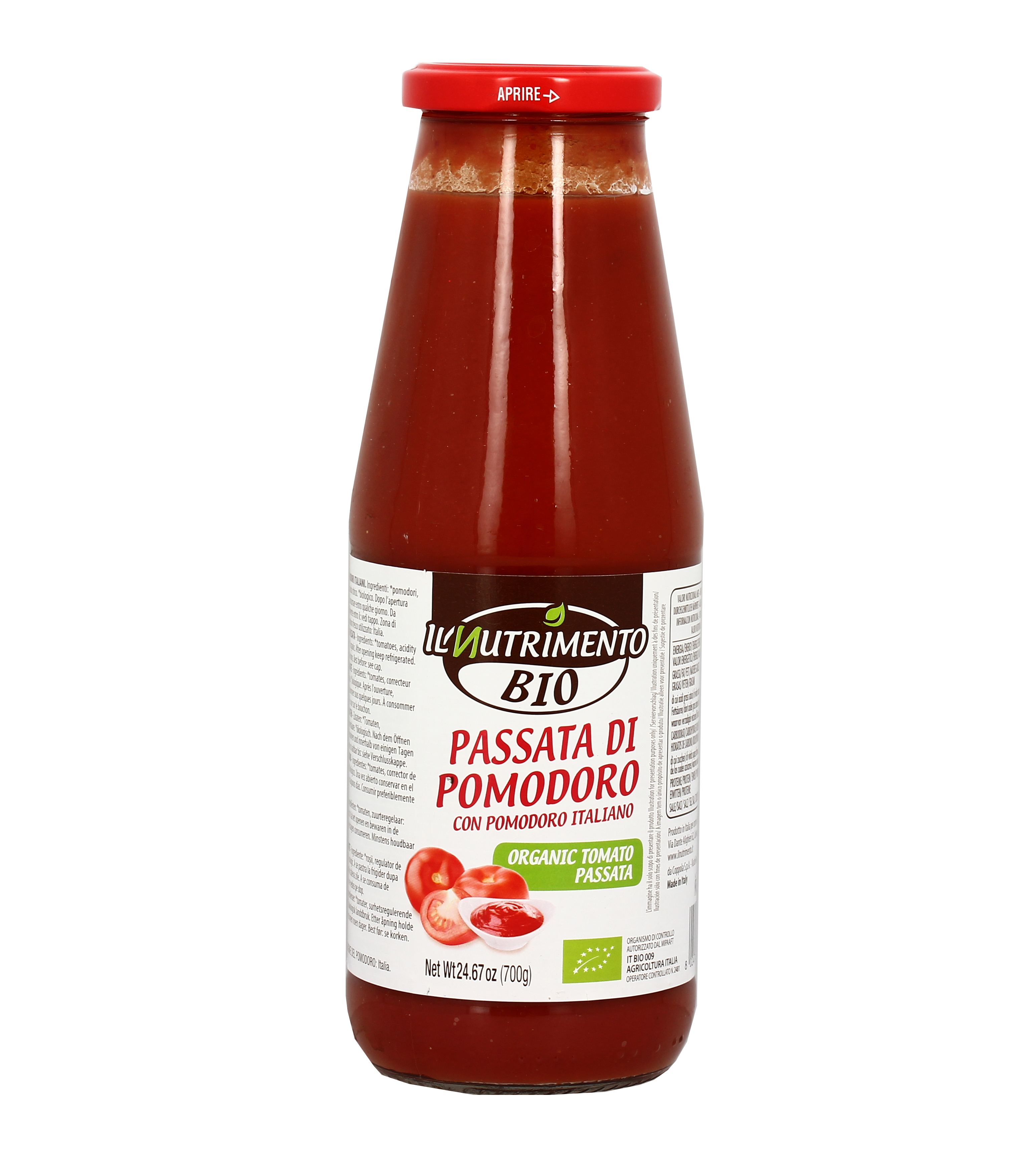 Sốt cà chua hữu cơ 690g IL Nutrimento/ Sottolestelle Organic Tomato Sauces