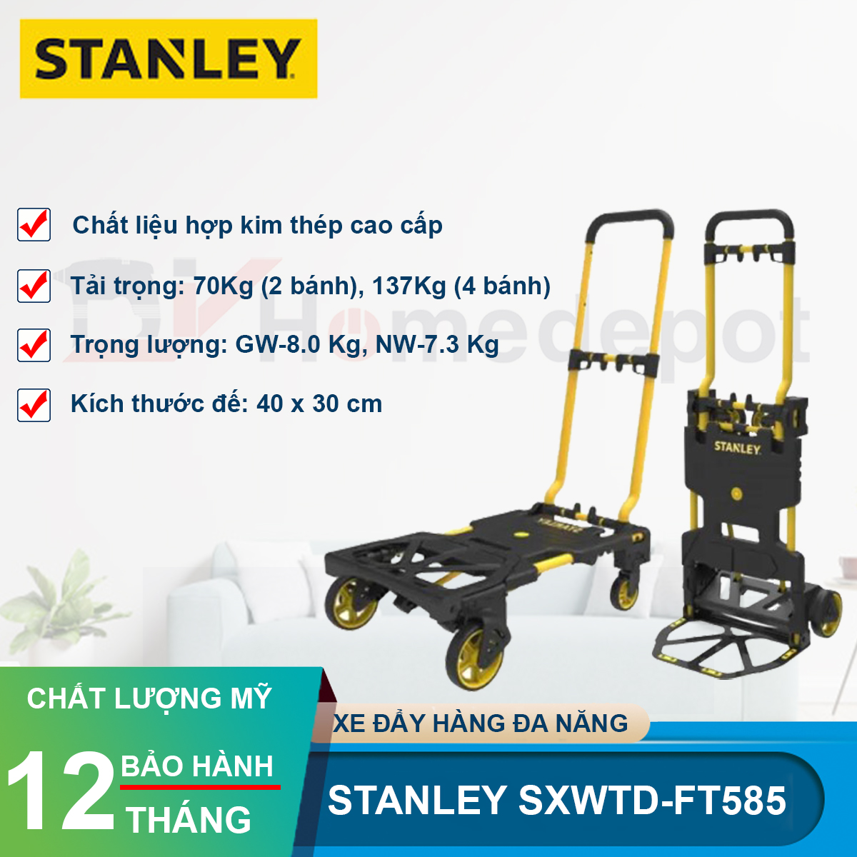 Xe Đẩy Đa Năng Gấp Gọn Stanley SXWTD-FT585