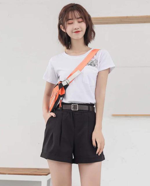 [HCM]Quần Short Kaki Đùi Lửng Kèm Thắt Lưng Cá Tính