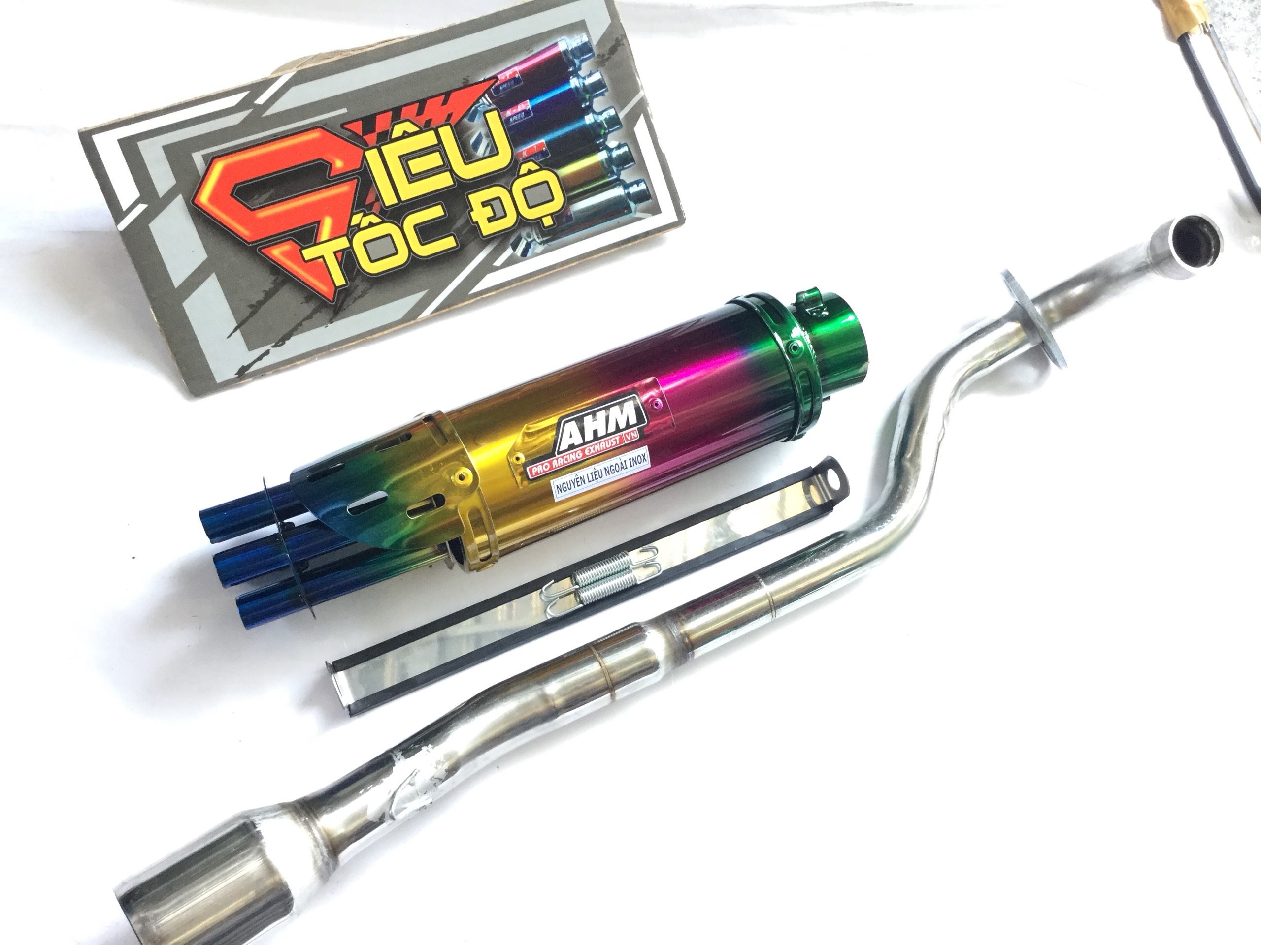 Combo pô 6 nòng bao gồm cả cổ pô độ cho xe wave blade, wave s, wave rs, wave rsx, wave alpha 110