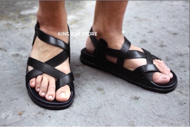 dép sandal nam da pu siêu nét đế cao su rất bền