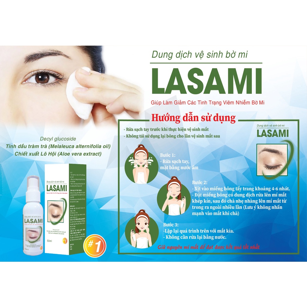 Dung dịch vệ sinh bờ mi LASAMI