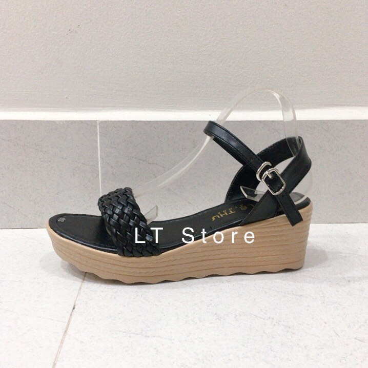 Giày đế xuồng 5cm quai đan bính