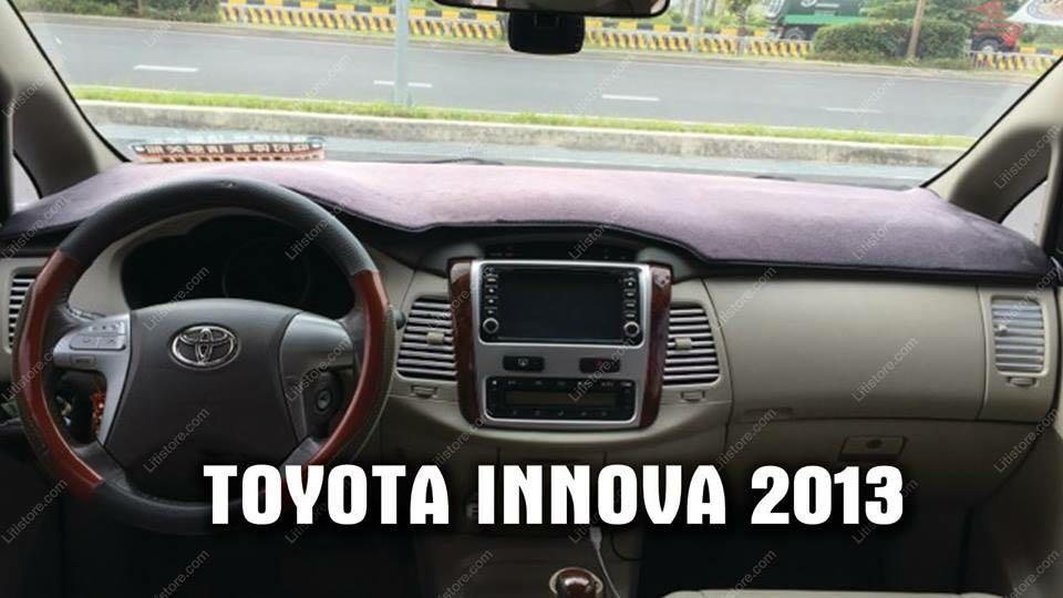 thảm taplo lông cừu theo xe innova