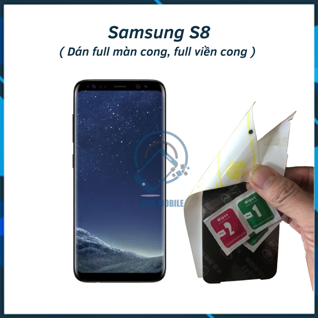 Miếng dán dẻo PPF mặt trước, mặt sau cho Samsung S8 dán full màn cong