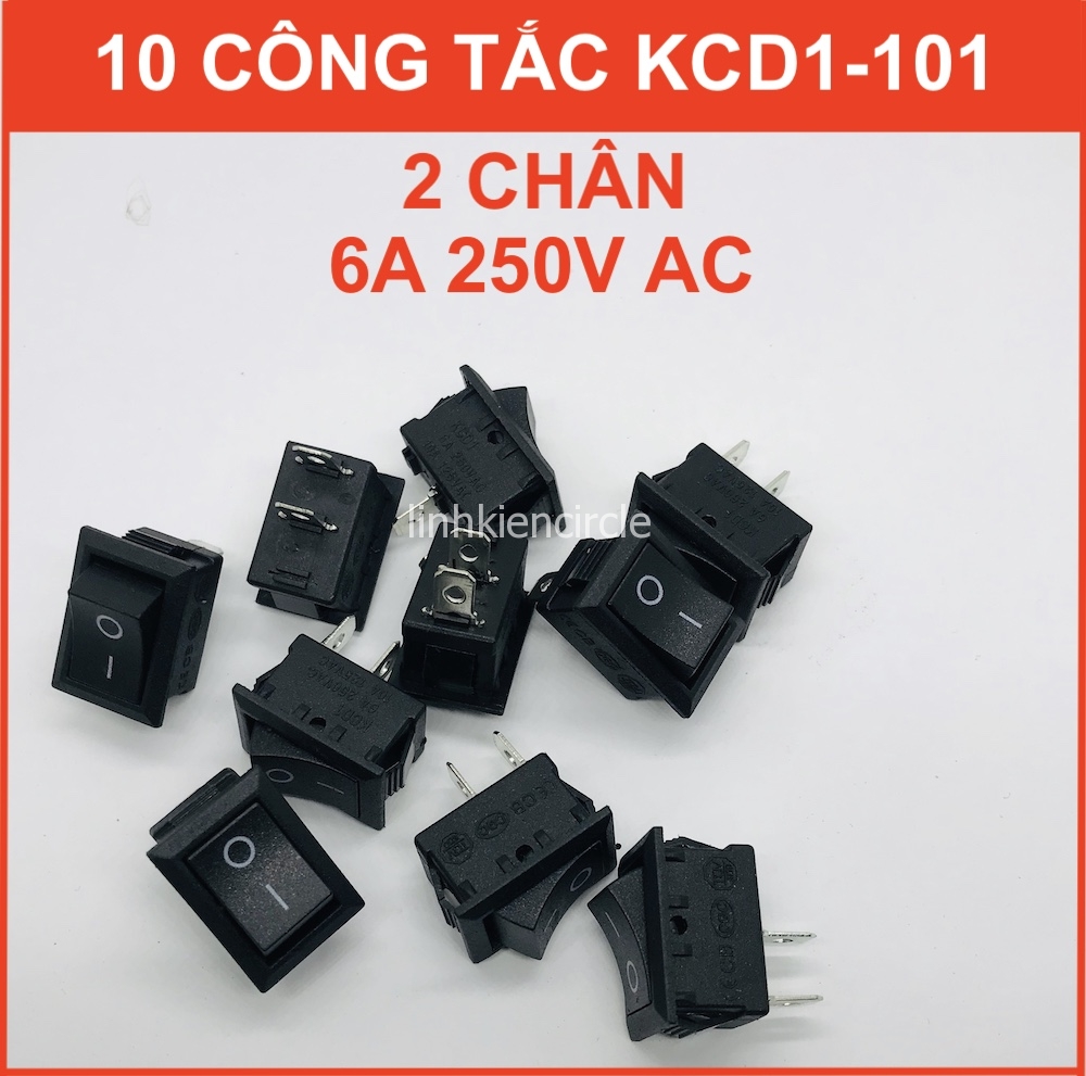10 cái - công tắc bập bênh kcd1-101 2 chân 15x21mm 6a 250vac - lk0136