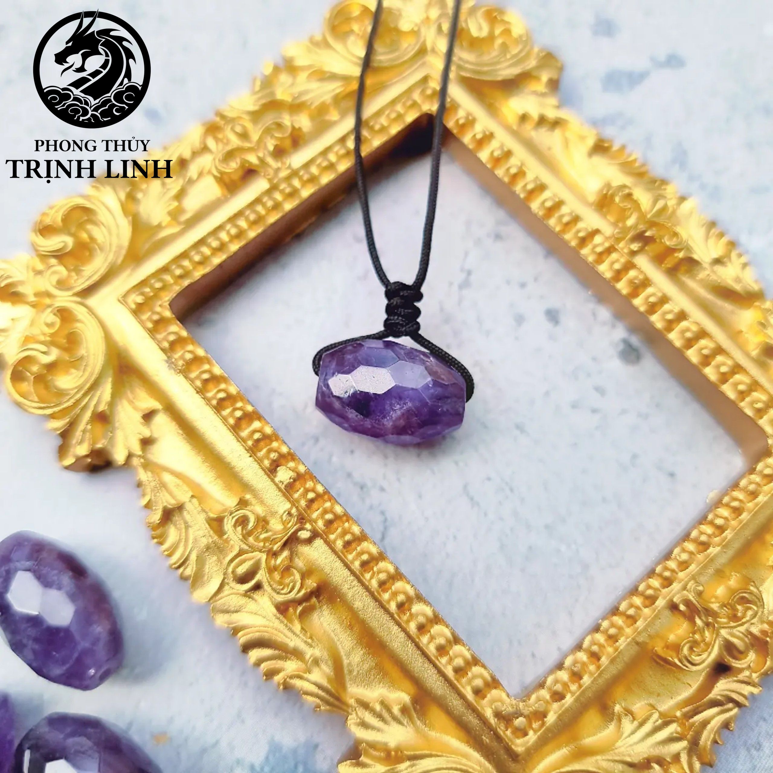 VÒNG TAY LU THỐNG THẠCH ANH TÍM GIÁC