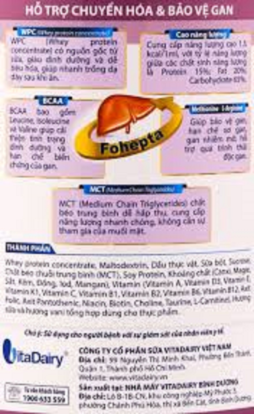 Sữa Fohepta 400g (Cho Người Bệnh Gan)