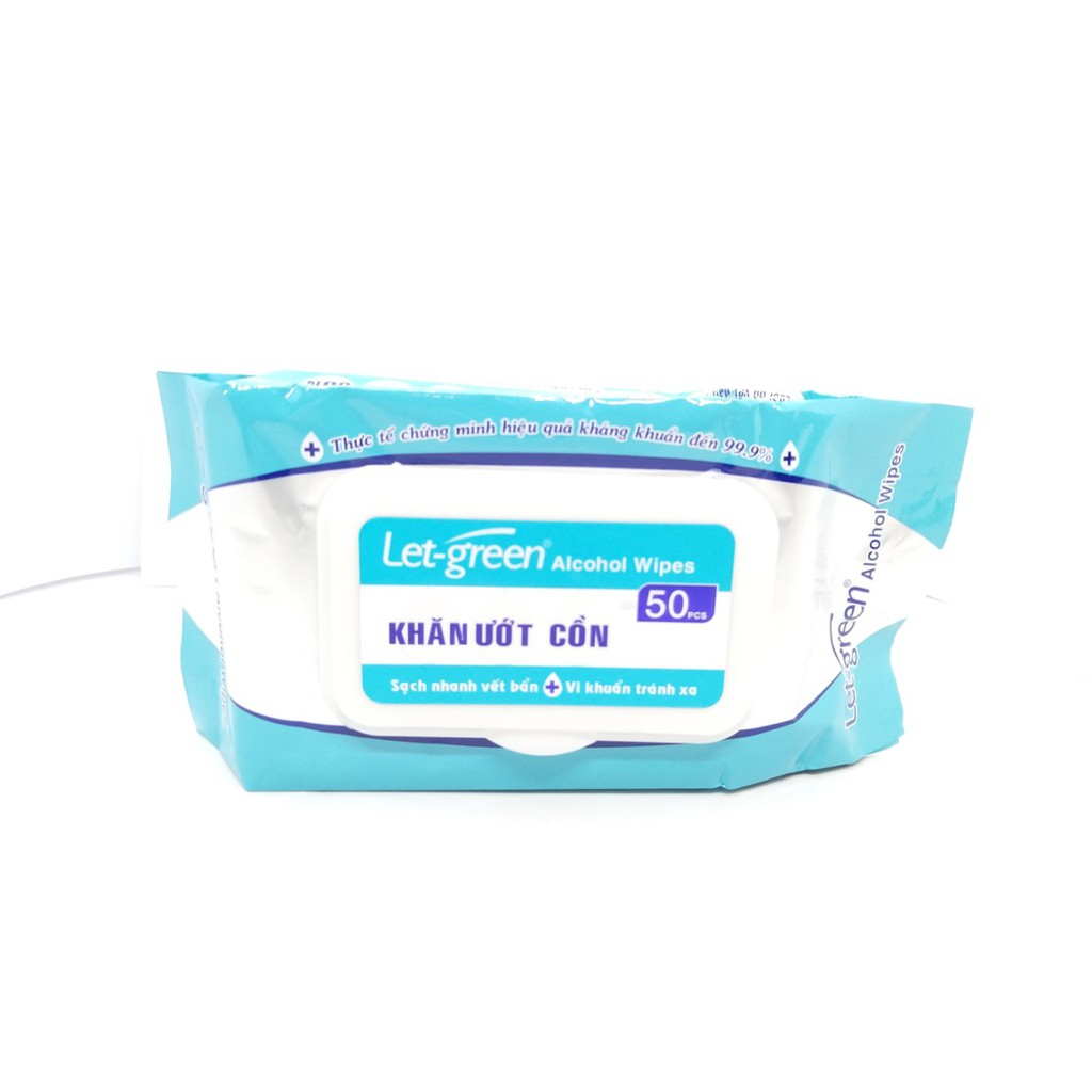 [HCM]Khăn cồn letgreen gói 50 cái ( hàng date mới có sẵn)