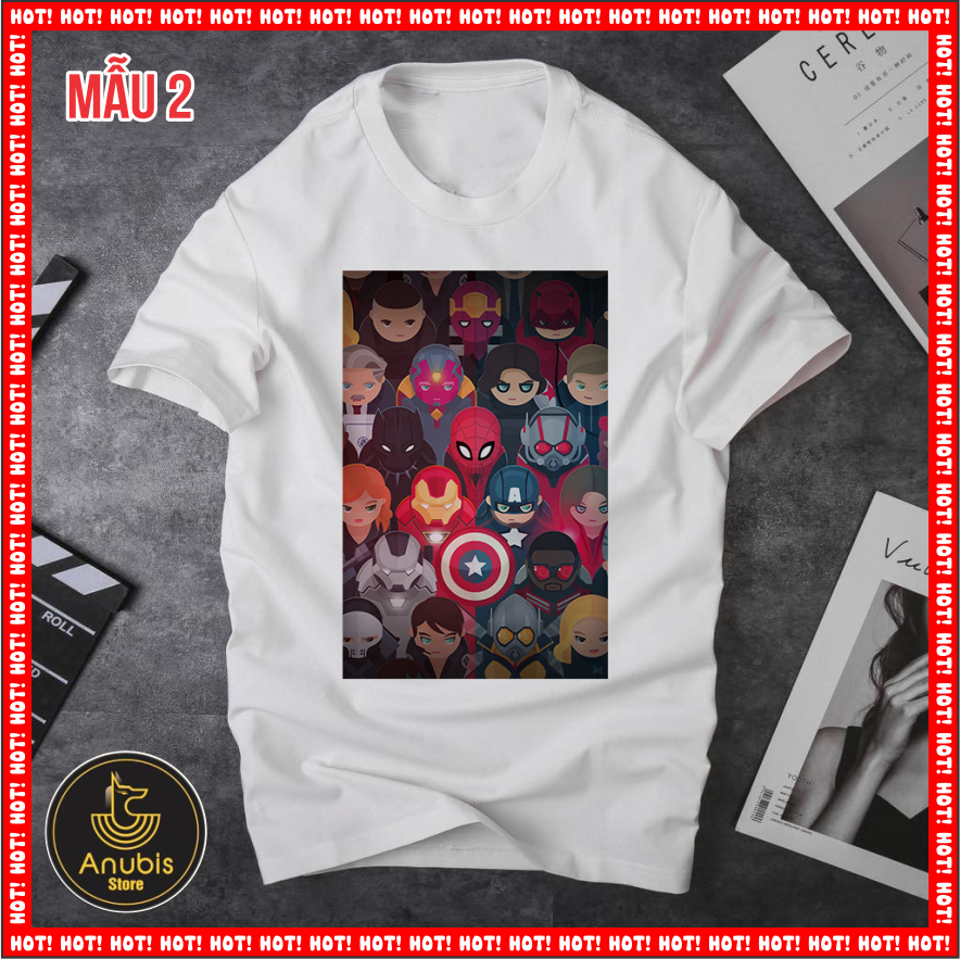 [HCM]ÁO THUN NAM NỮ AVENGERS COMIC SIÊU ANH HÙNG CHIBI
