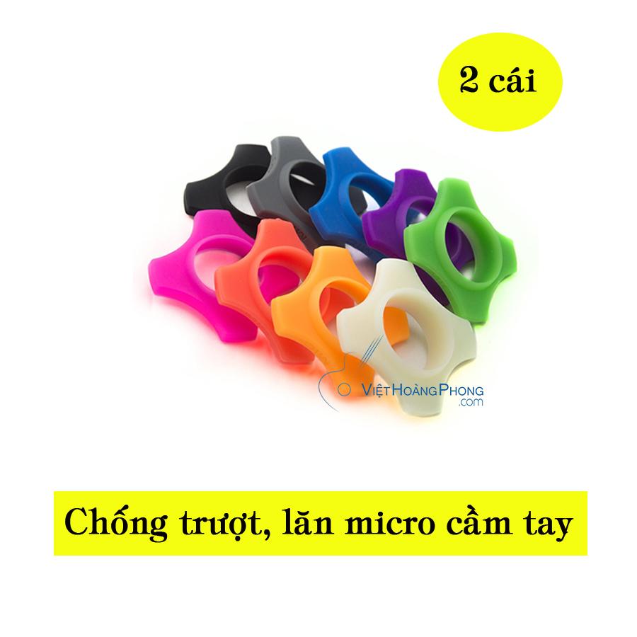 [HCM]Vòng Cao Su Silicone Chống Lăn Trượt Cho Micro Cầm Tay - Phụ Kiện Cho Karaoke - Bộ 2 cái (Màu ngẫu nhiên) - HappyLive Shop