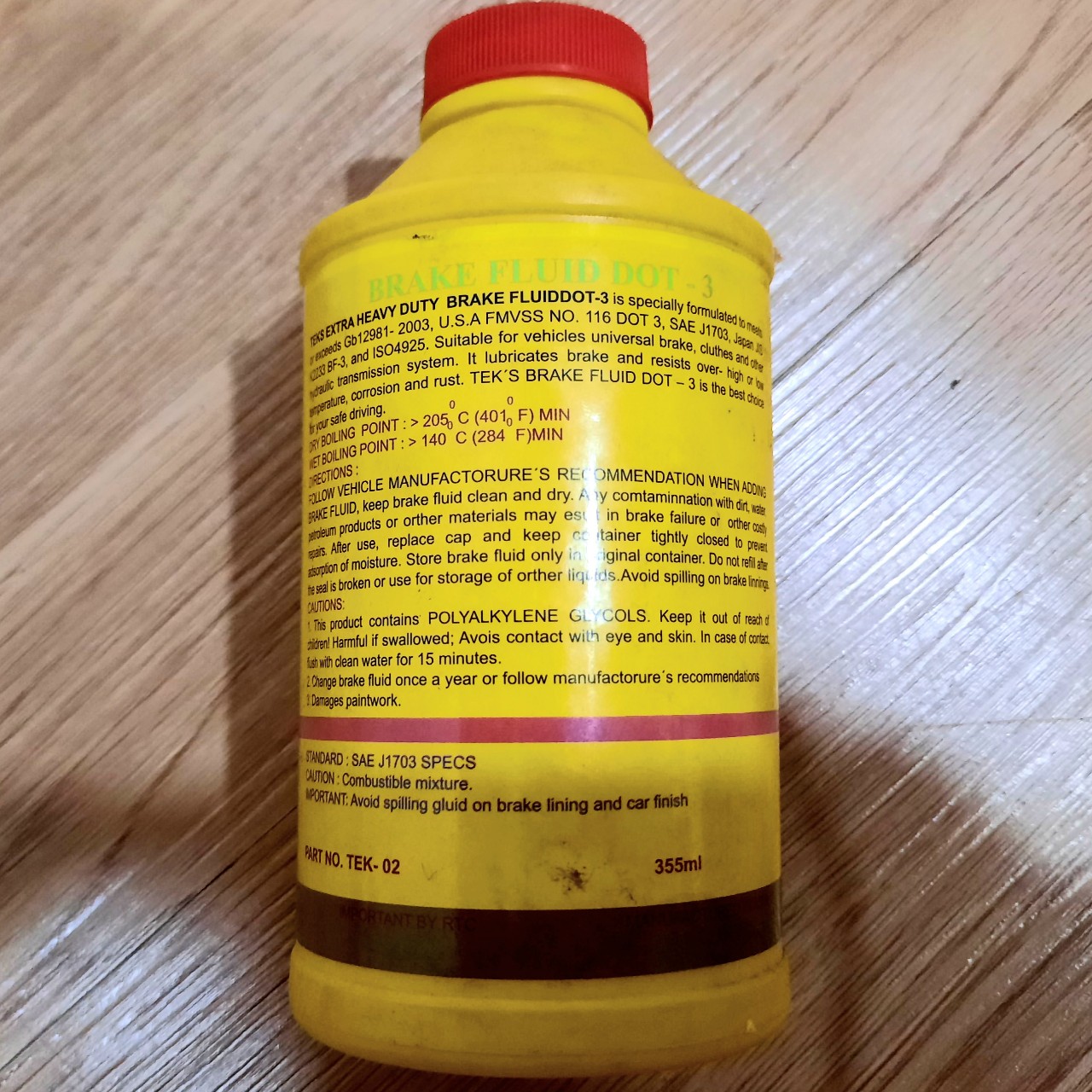 [DẦU THẮNG DOT 3] TEKs DOT-3 BRAKE FLUID EXTRA HEAVY DUTY 300ML
