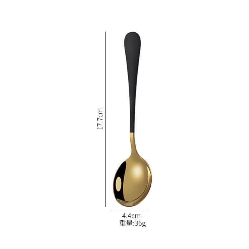 Sét 5 thìa inox mạ vàng cao cấp
